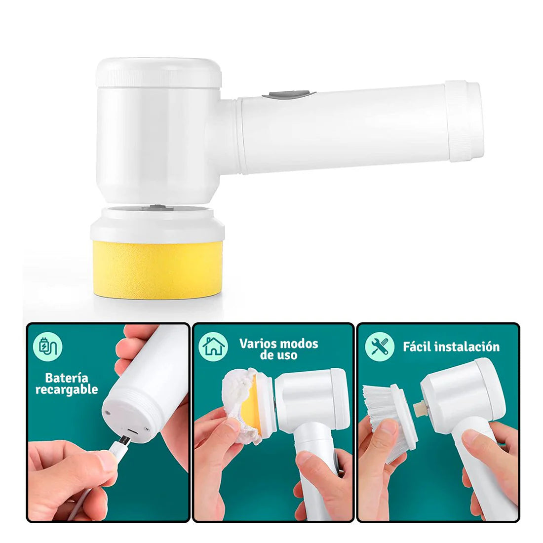 TurboClean Pro – Cepillo Eléctrico 5 en 1