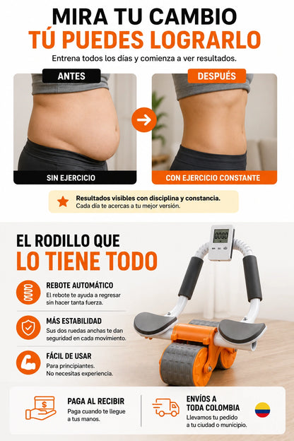 Rodillo Abdominal con Rebote