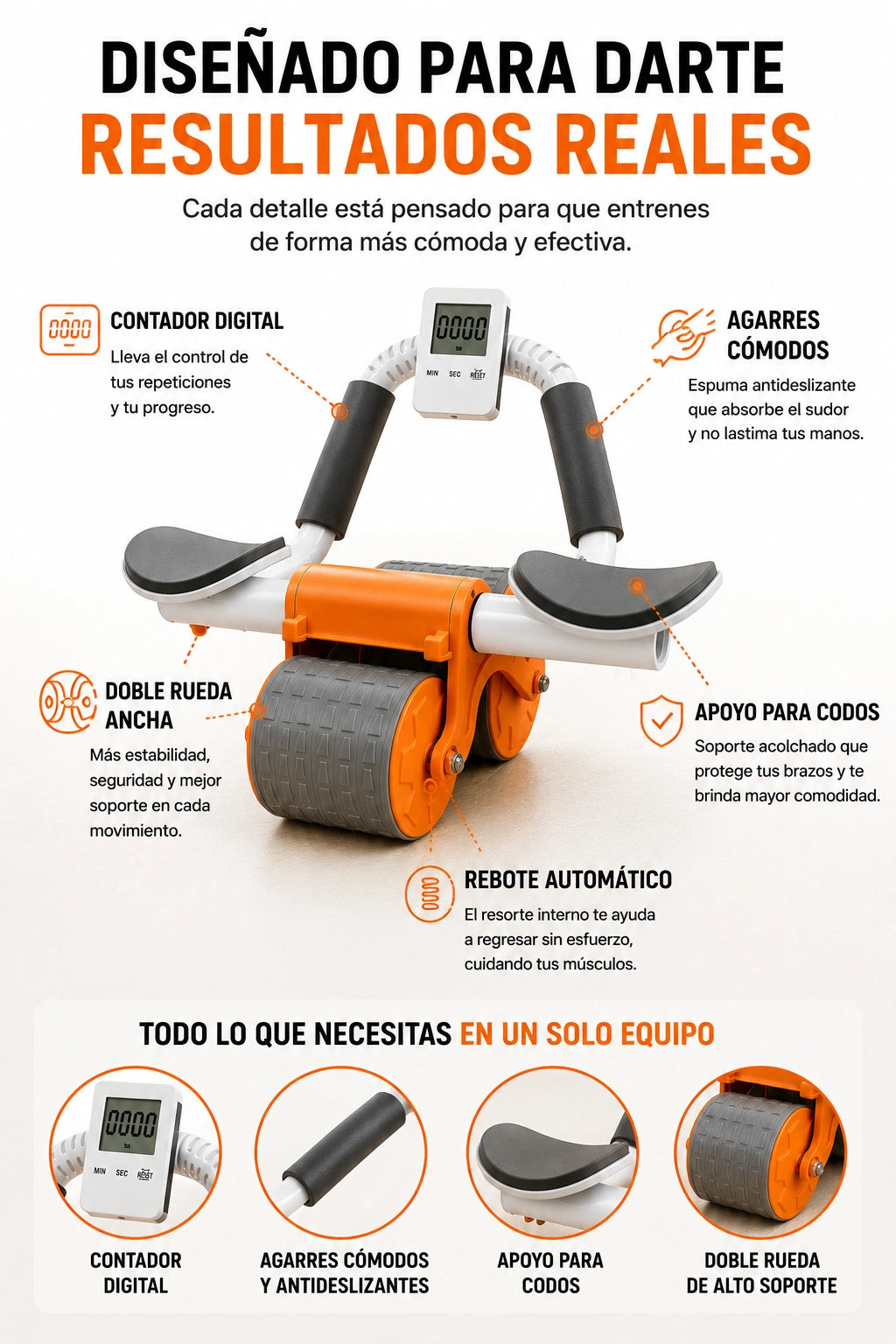 Rodillo Abdominal con Rebote