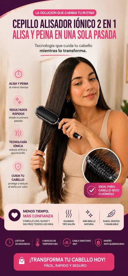 Lisara™ — cabello liso sin frizz en minutos