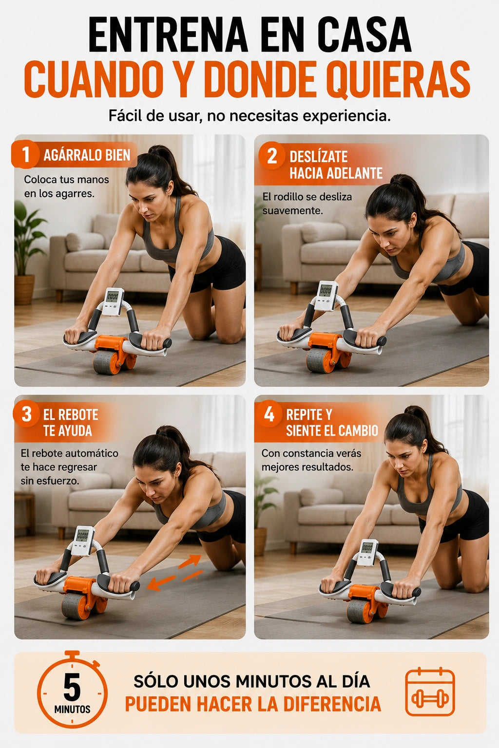 Rodillo Abdominal con Rebote