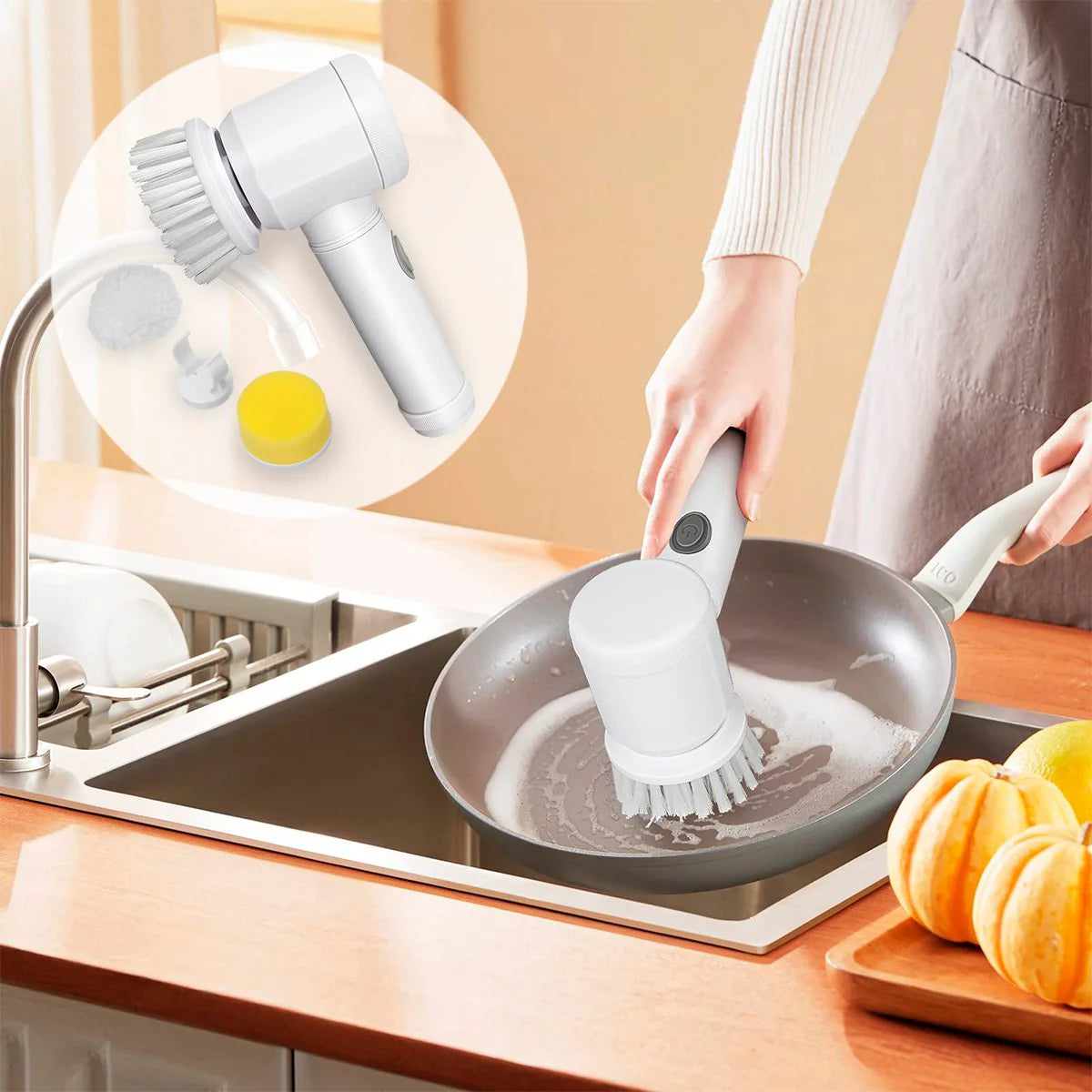 TurboClean Pro – Cepillo Eléctrico 5 en 1