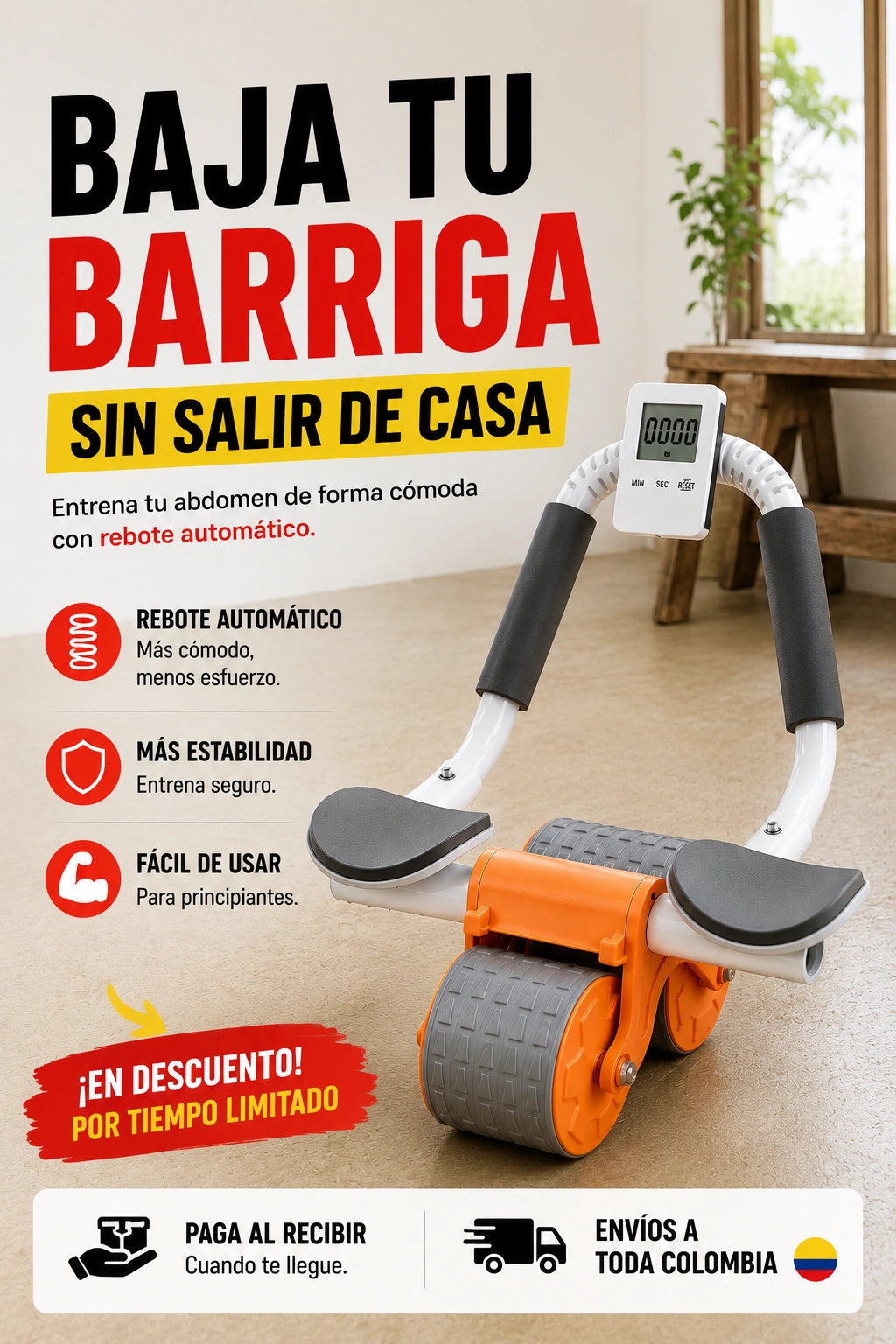 Rodillo Abdominal con Rebote