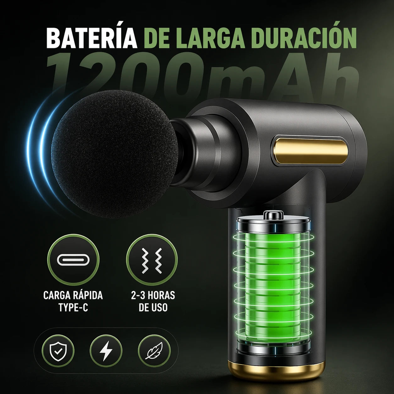 Alivion™ Pistola de masaje muscular portátil