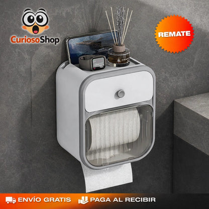 Organizador de Baño 3 en 1 con Cajón + Soporte Celular (2X1)