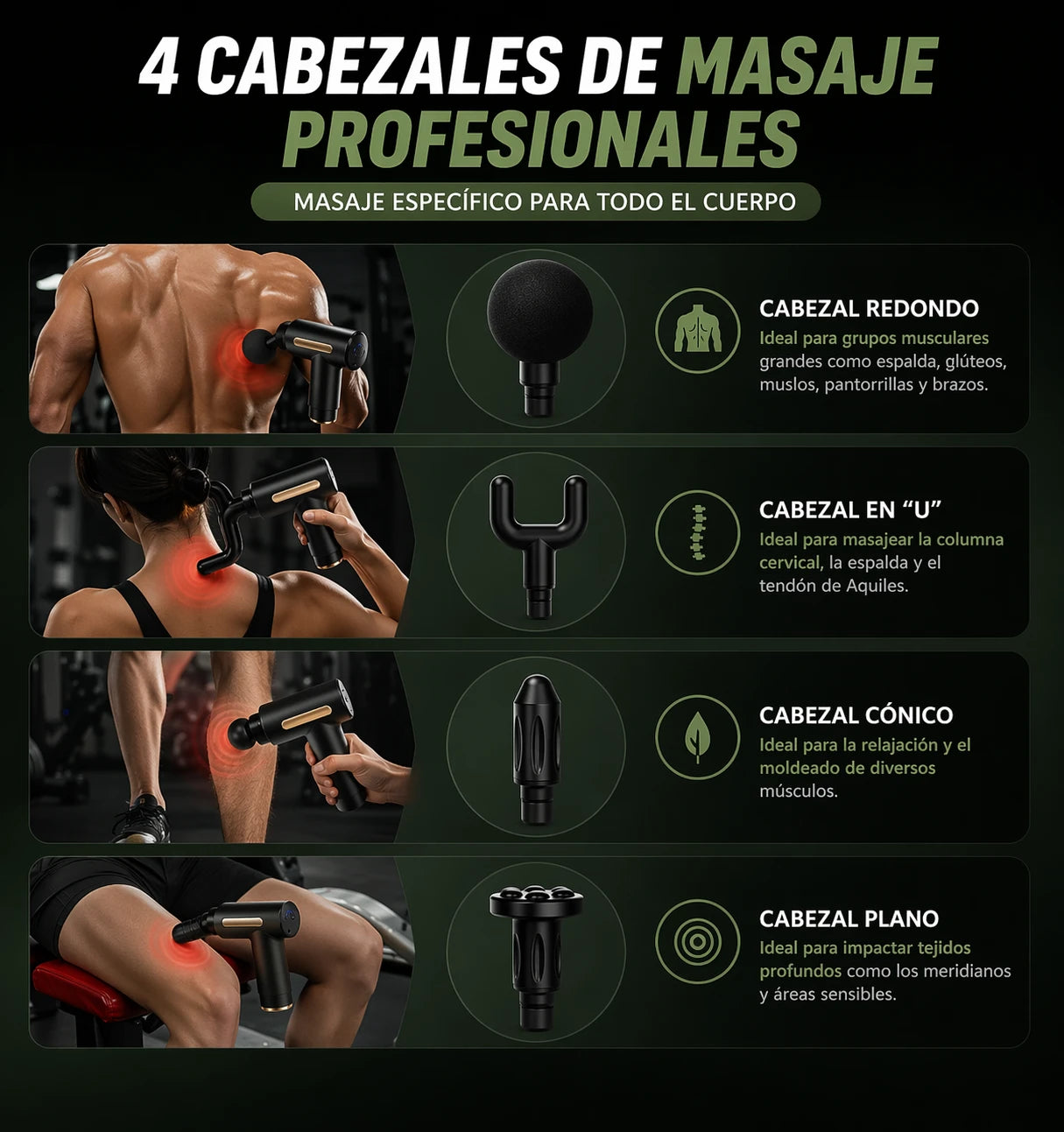 Alivion™ Pistola de masaje muscular portátil