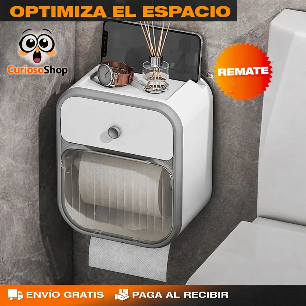 Organizador de Baño 3 en 1 con Cajón + Soporte Celular (2X1)